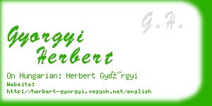 gyorgyi herbert business card